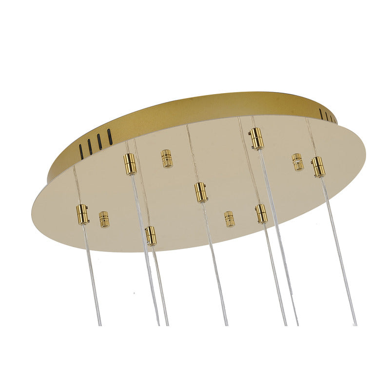 Chandelier with Clear Crystal Stone Pendants by Bethel - view 7