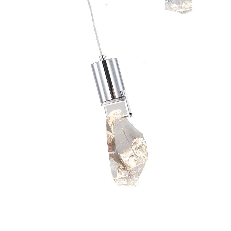 Frame Island Light with Clear Crystal Stone Pendants by Bethel - view 3