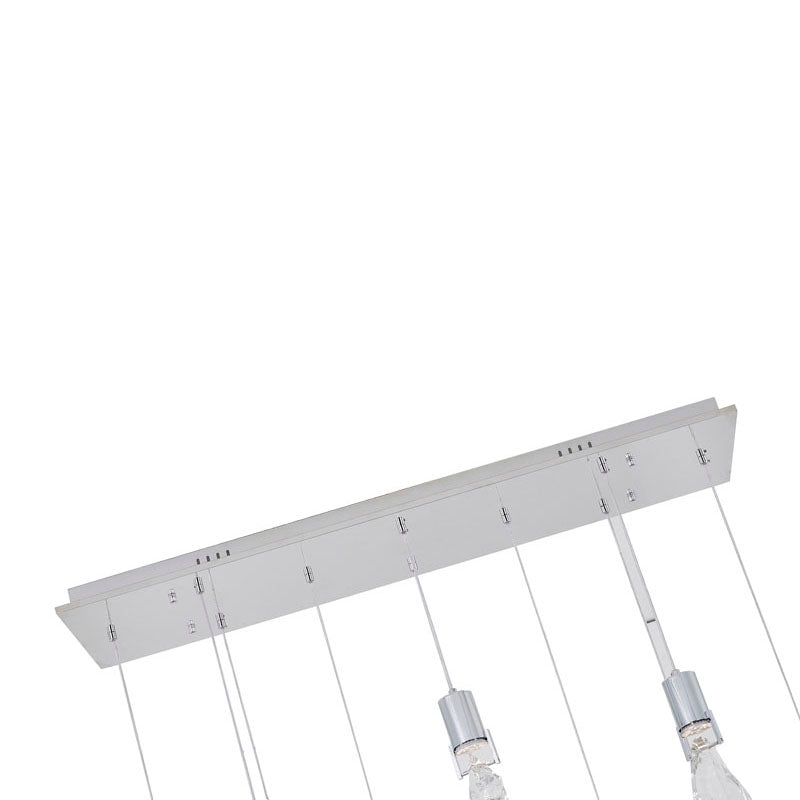 Frame Island Light with Clear Crystal Stone Pendants by Bethel - view 4