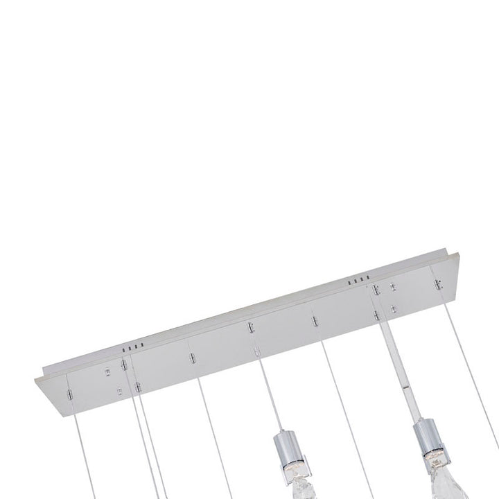Frame Island Light with Clear Crystal Stone Pendants by Bethel - view 4
