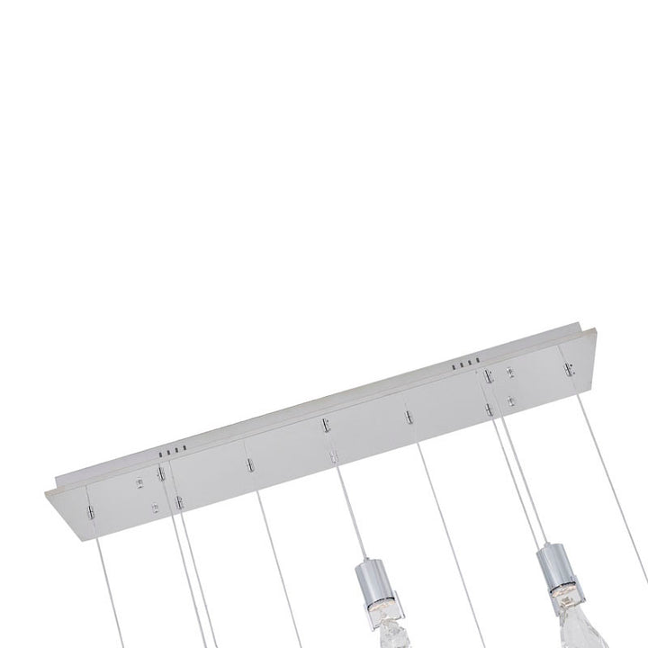 Frame Island Light with Clear Crystal Stone Pendants by Bethel - view 7