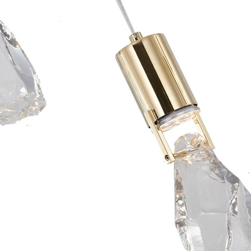 Frame Island Light with Clear Crystal Stone Pendants by Bethel - view 13
