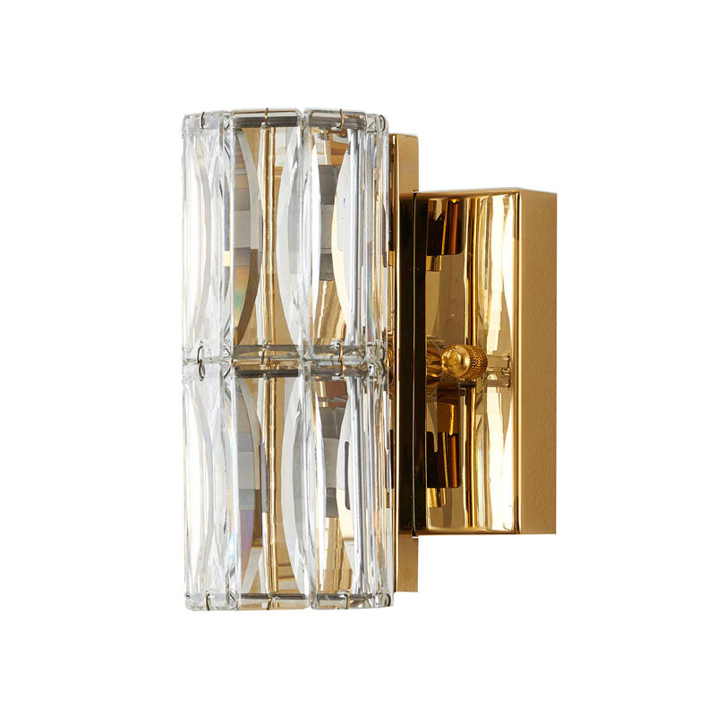 Clear Crystal Cylinder Wall Sconce with Hardware by Bethel - view 10