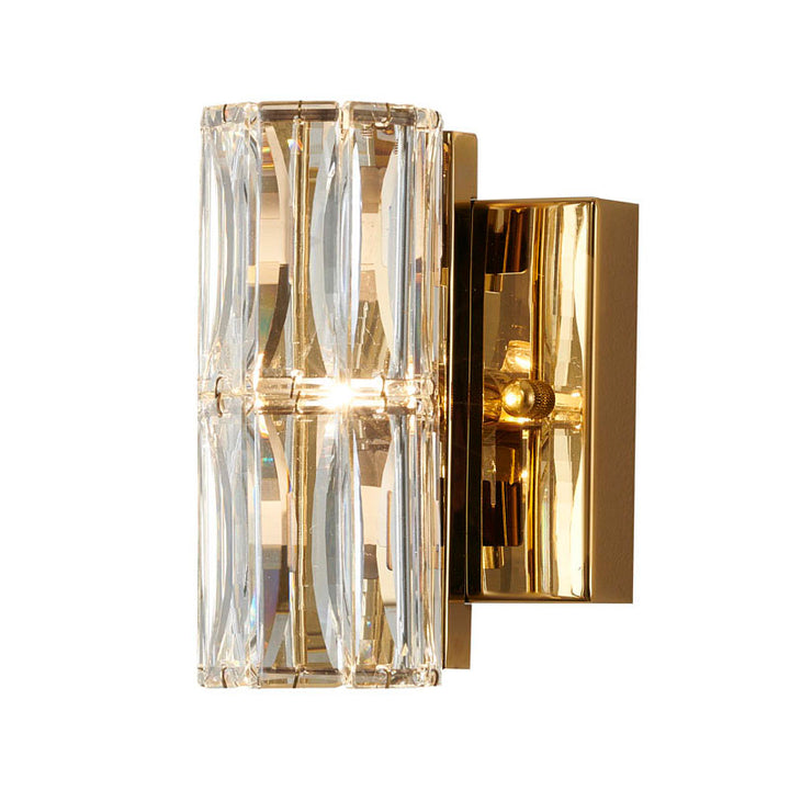 Clear Crystal Cylinder Wall Sconce with Hardware by Bethel - view 11