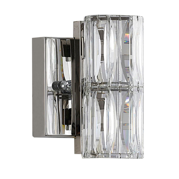 Clear Crystal Cylinder Wall Sconce with Hardware by Bethel - view 5