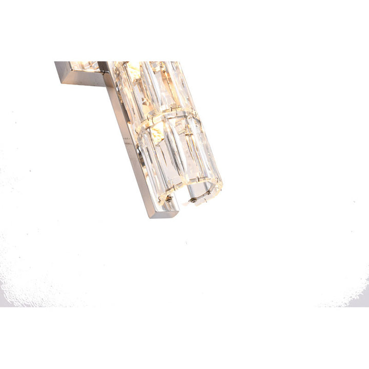 Clear Crystal Cylinder Wall Sconce with Chrome Hardware (MBC11031450) by Bethel - view 5