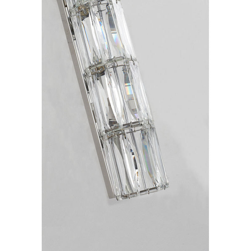 Clear Crystal Cylinder Wall Sconce with Chrome Hardware (MBC11031760) by Bethel - view 5