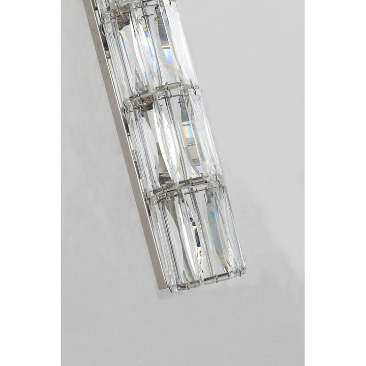 Clear Crystal Cylinder Wall Sconce with Chrome Hardware (MBC11031760) by Bethel - view 5