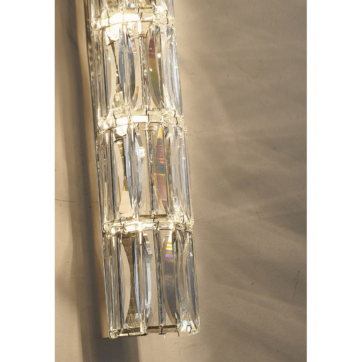 Clear Crystal Cylinder Wall Sconce with Chrome Hardware (MBC11031760) by Bethel - view 8