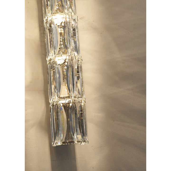 Clear Crystal Cylinder Wall Sconce with Chrome Hardware (MBC11031760) by Bethel - view 9