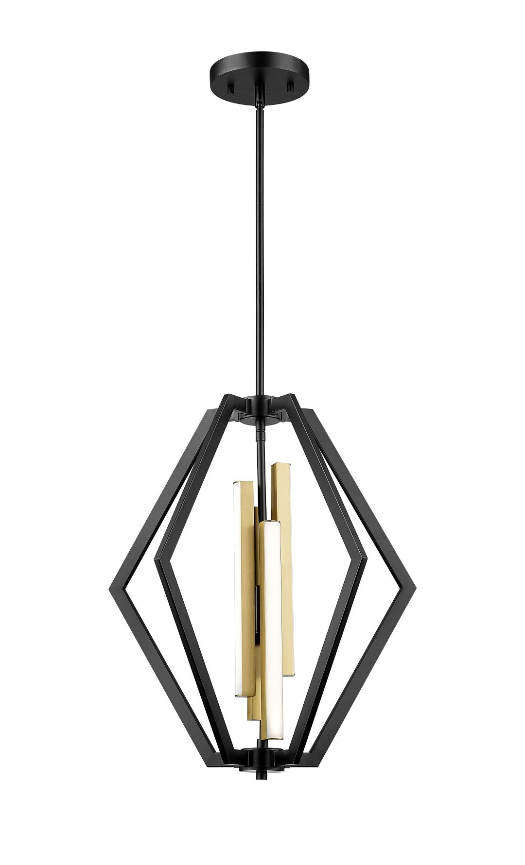 Selene - Multiple Light LED Chandelier in Matte Black & Aged Brass by Moderno Lighting