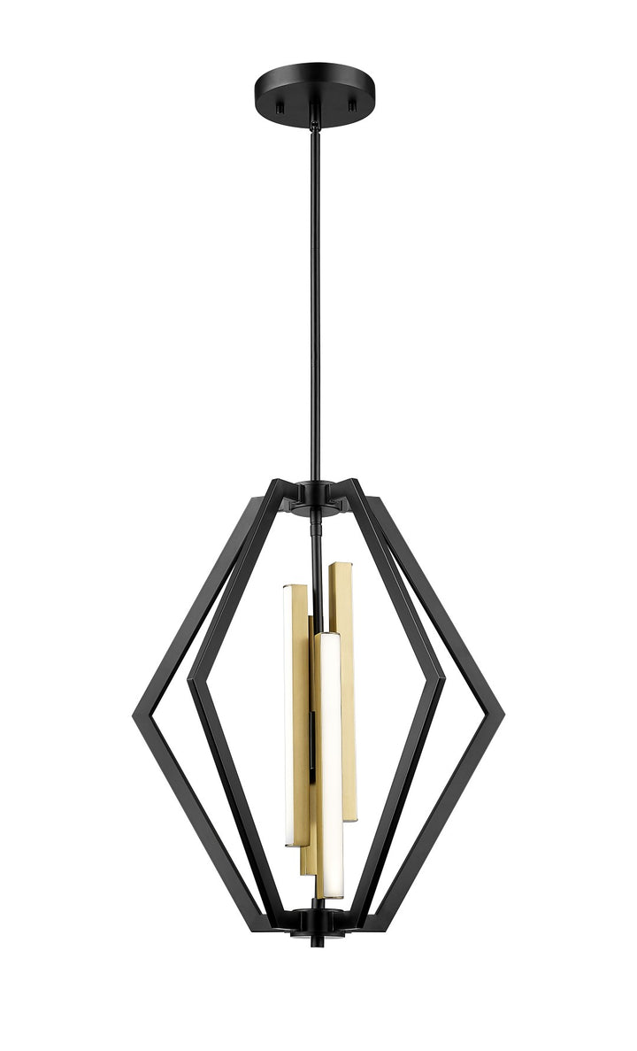Selene - Multiple Light LED Chandelier in Matte Black & Aged Brass by Moderno Lighting