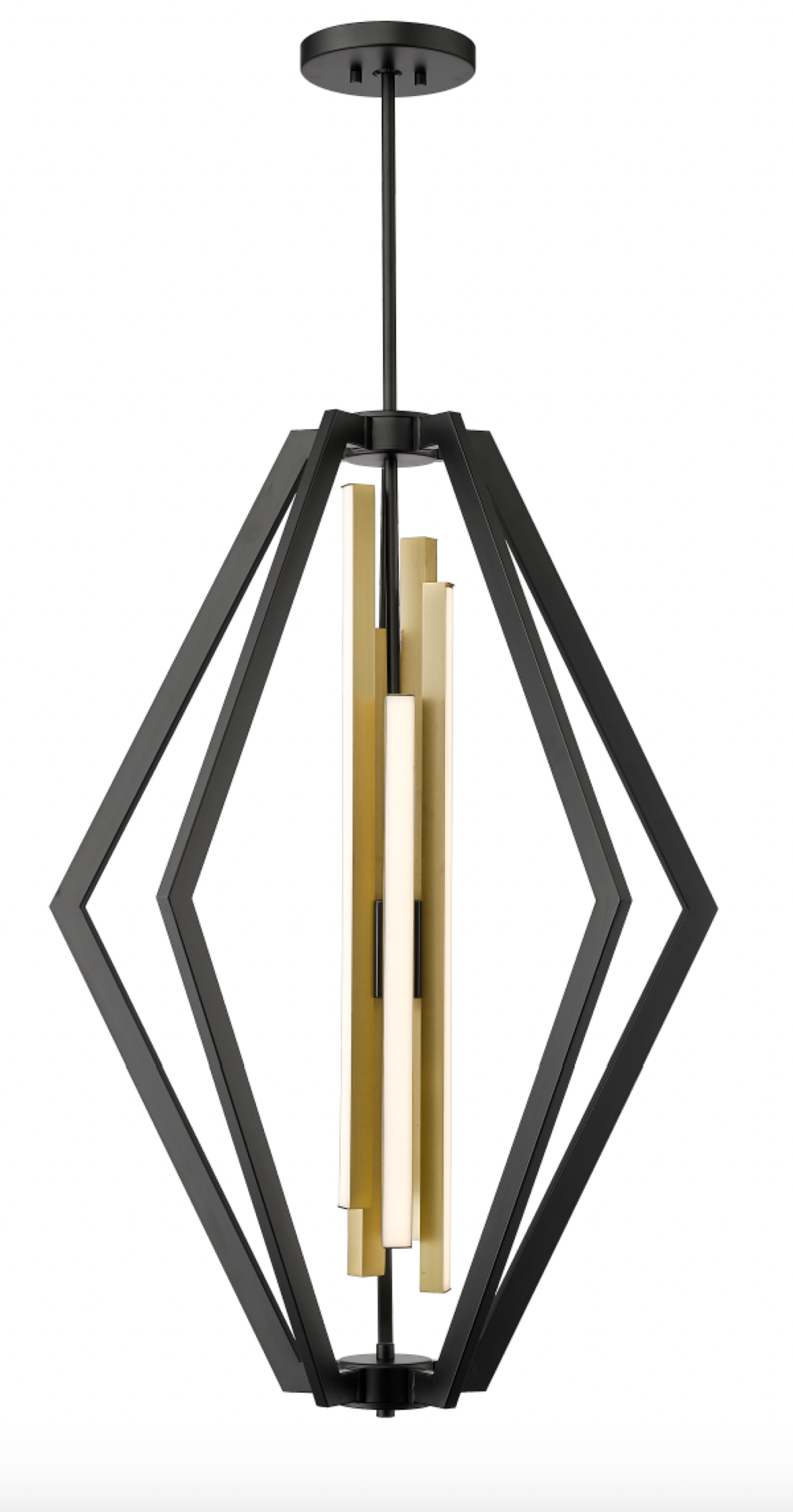 Selene - Multiple Light LED Chandelier in Matte Black & Aged Brass by Moderno Lighting