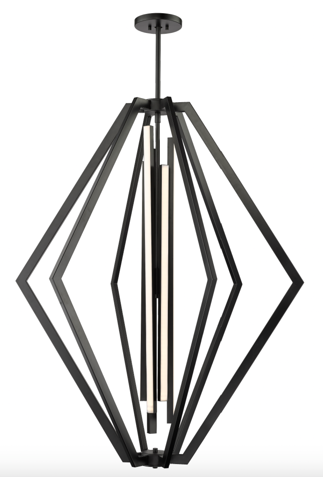 Selene - Multiple Light LED Chandelier in Matte Black & Aged Brass by Moderno Lighting