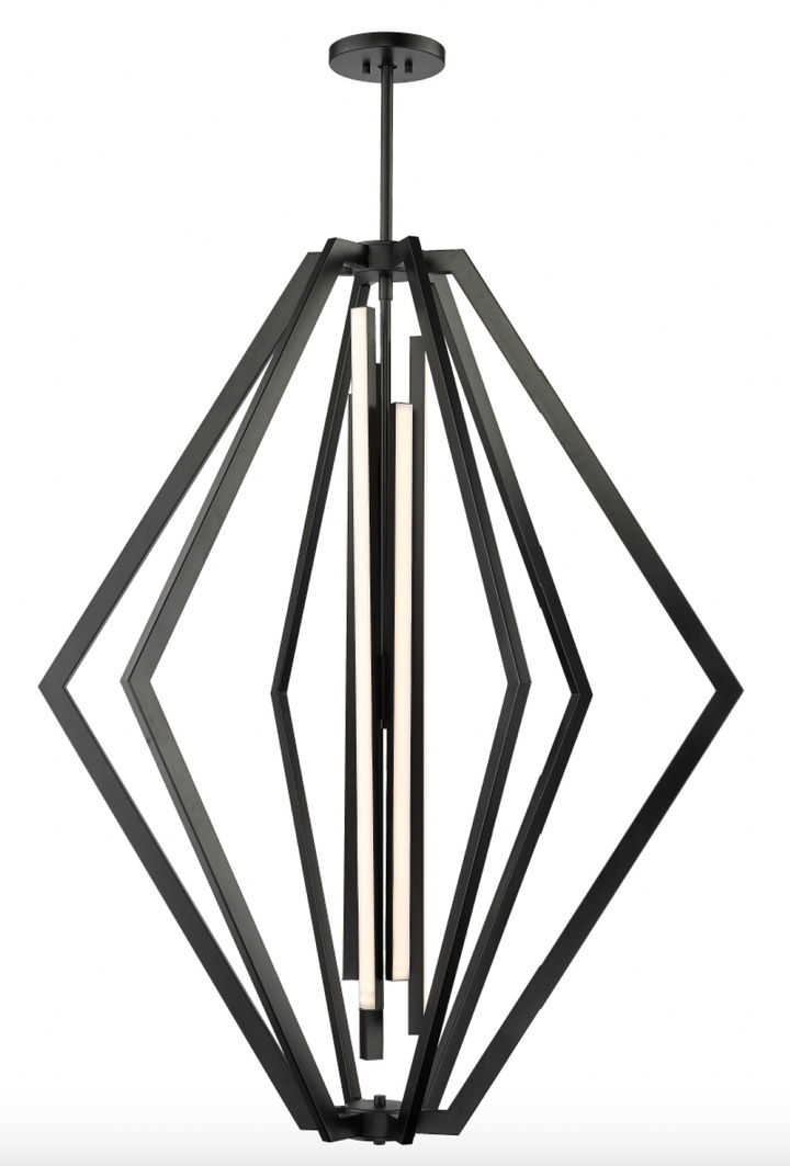 Selene - Multiple Light LED Chandelier in Matte Black & Aged Brass by Moderno Lighting