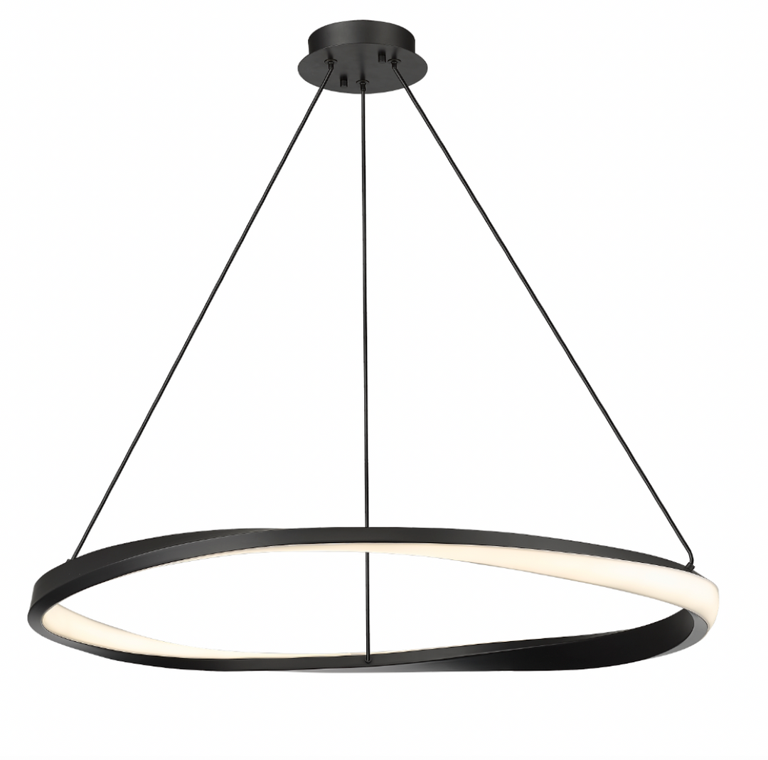 Aion - 1 Light LED Chandelier in Matte Black by Moderno Lighting