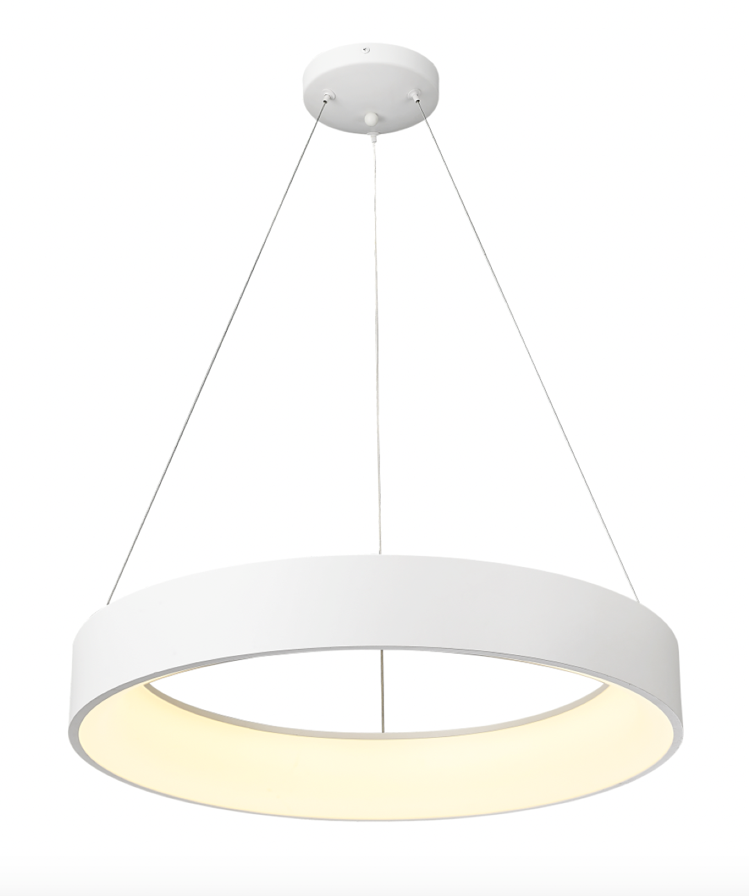 Lucas - 1 Light Chandelier in Textured White by Moderno Lighting