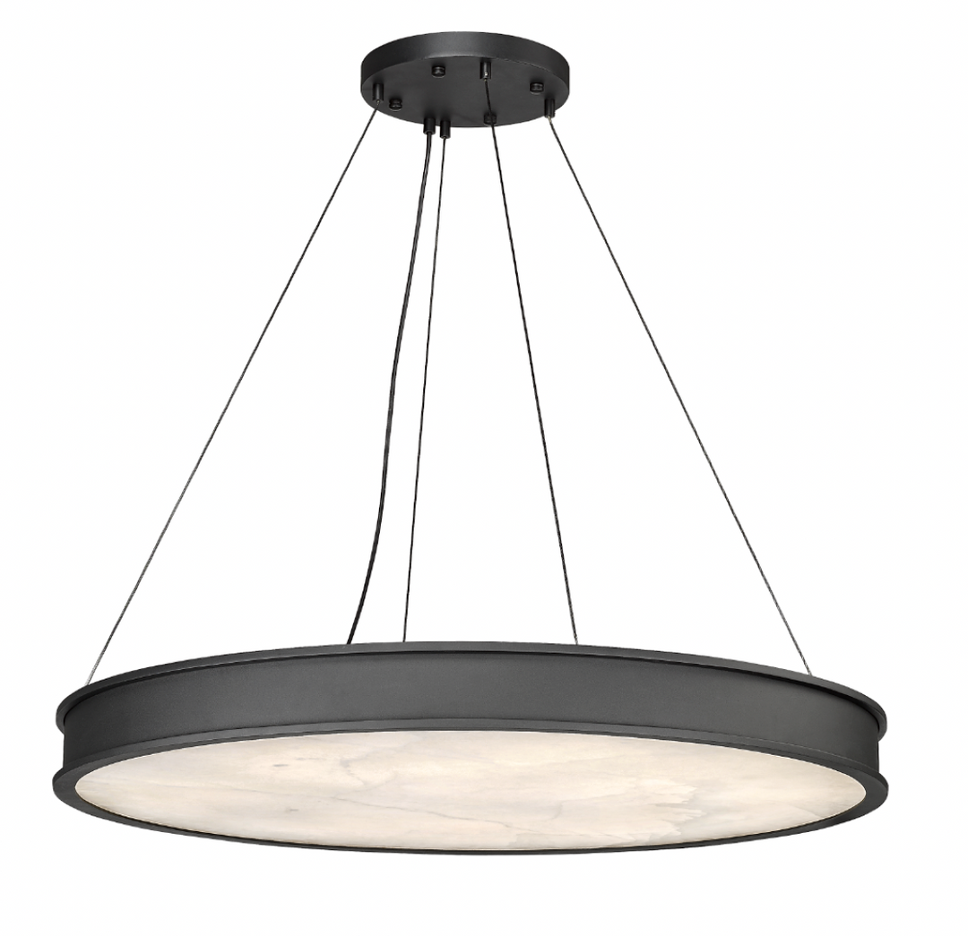 Astraea - 1 Light Chandelier in Textured Black by Moderno Lighting