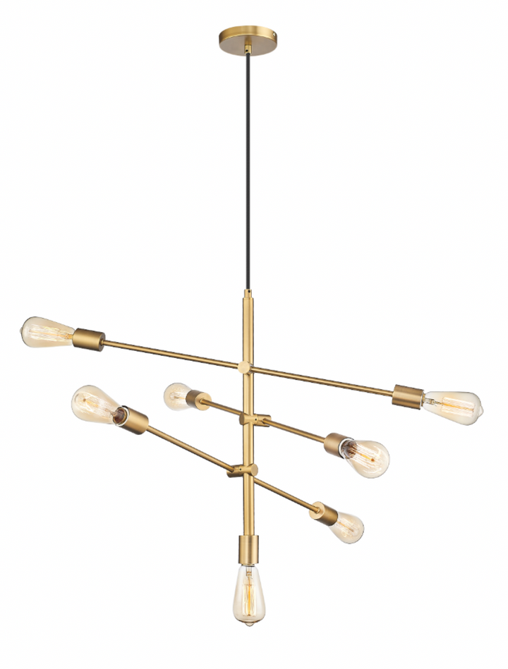 Apollo - 7 Light Chandelier in Aged Brass by Moderno Lighting