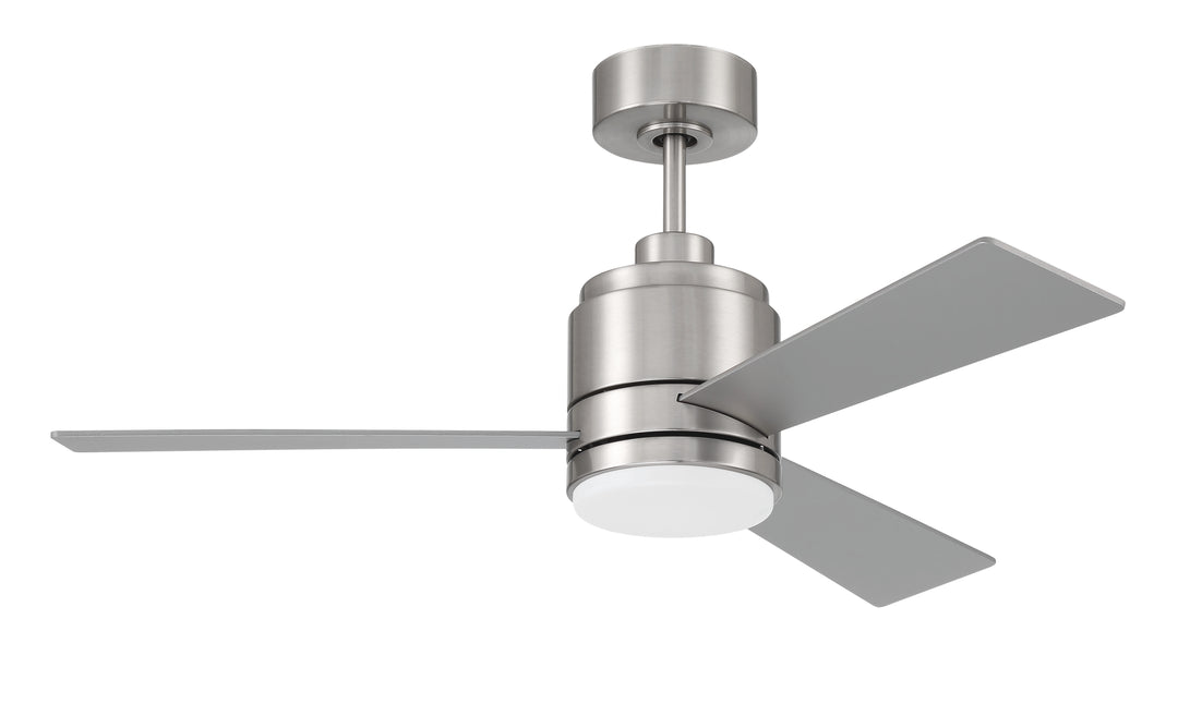 McCoy Ceiling Fan in Brushed Polished Nickel w/ Brushed Nickel/Brushed Nickel Blades by Craftmade