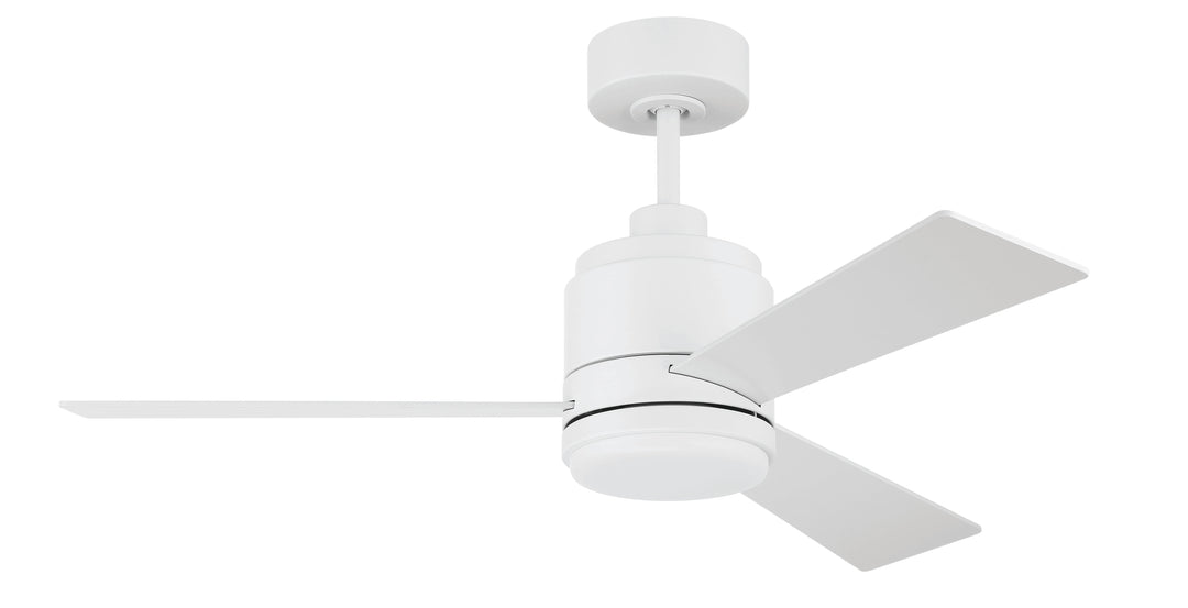 McCoy Ceiling Fan in White w/ Flat Black/Flat Black Blades by Craftmade