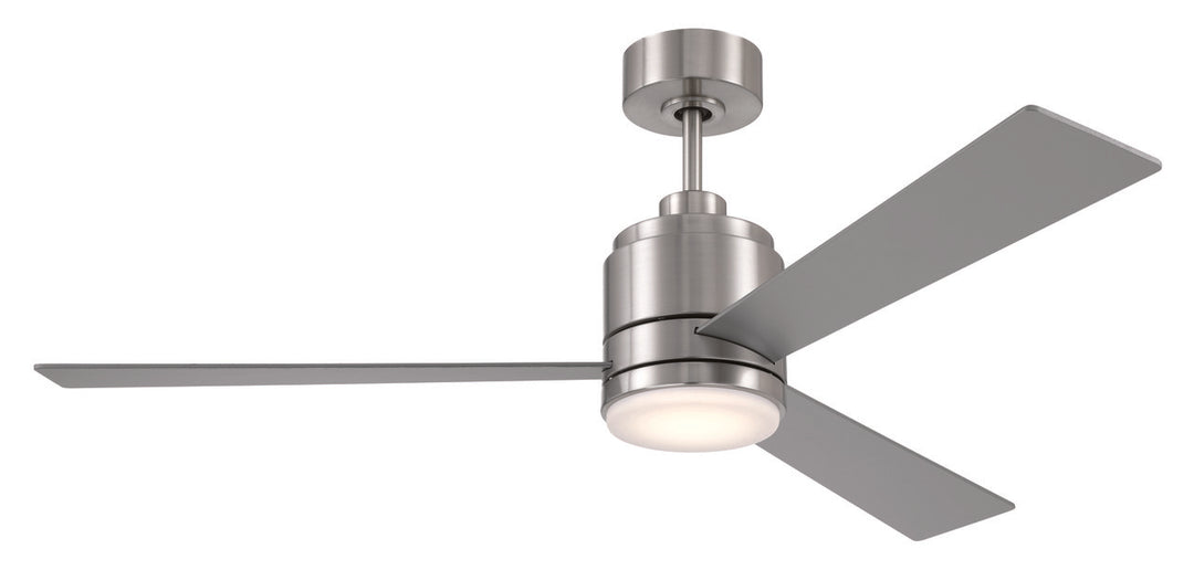 McCoy Ceiling Fan in Brushed Polished Nickel w/ Brushed Nickel/Brushed Nickel Blades by Craftmade
