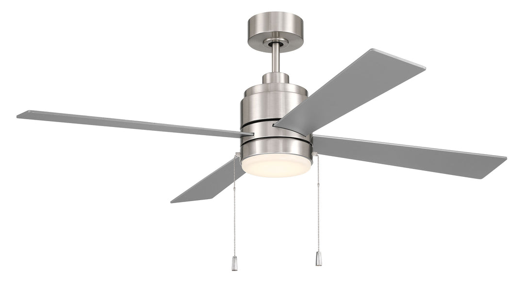 McCoy Ceiling Fan in Brushed Polished Nickel w/ Brushed Nickel/Brushed Nickel Blades by Craftmade