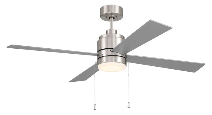McCoy Ceiling Fan in Brushed Polished Nickel w/ Brushed Nickel/Brushed Nickel Blades by Craftmade