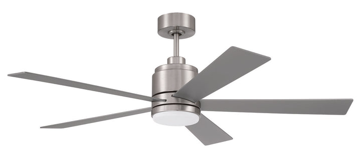 McCoy Ceiling Fan in Brushed Polished Nickel w/ Brushed Nickel/Brushed Nickel Blades by Craftmade