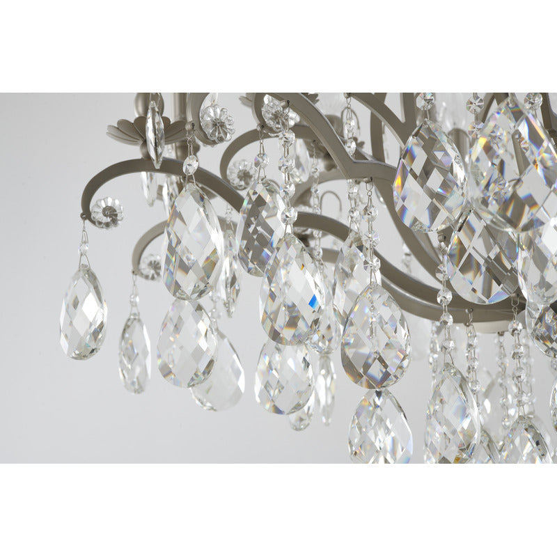 Metal Frame Chandelier with Clear Hanging Crystals (MD809219) by Bethel - view 20