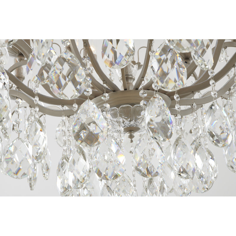 Metal Frame Chandelier with Clear Hanging Crystals (MD809219) by Bethel - view 23