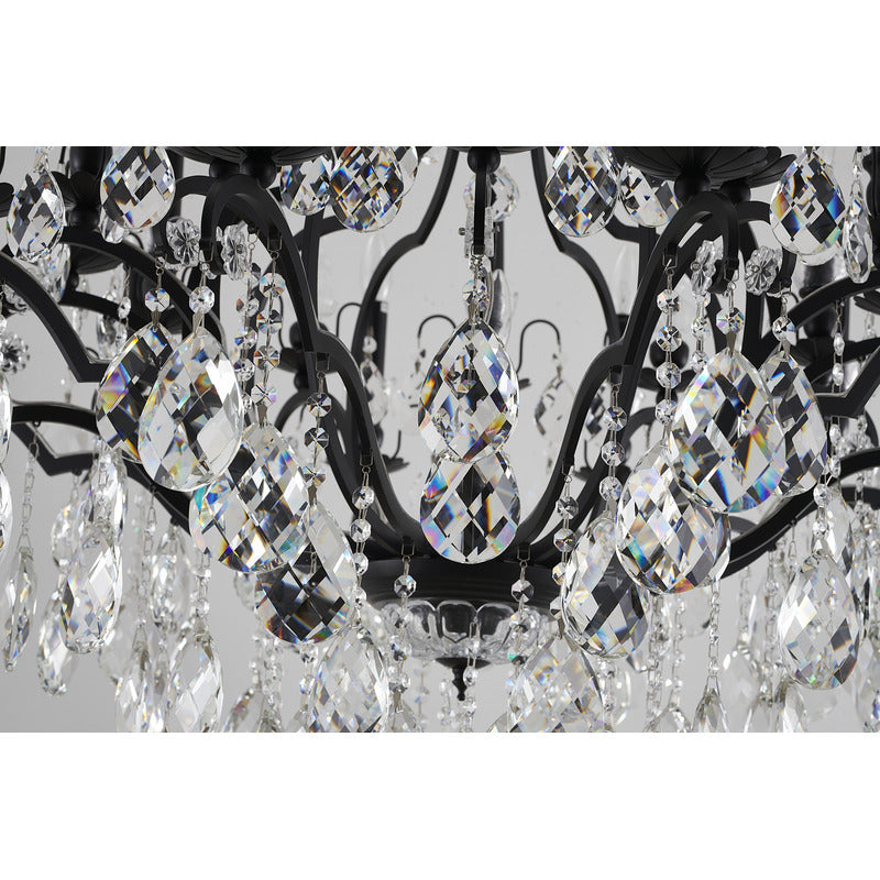 Metal Frame Chandelier with Clear Hanging Crystals (MD809219) by Bethel - view 11