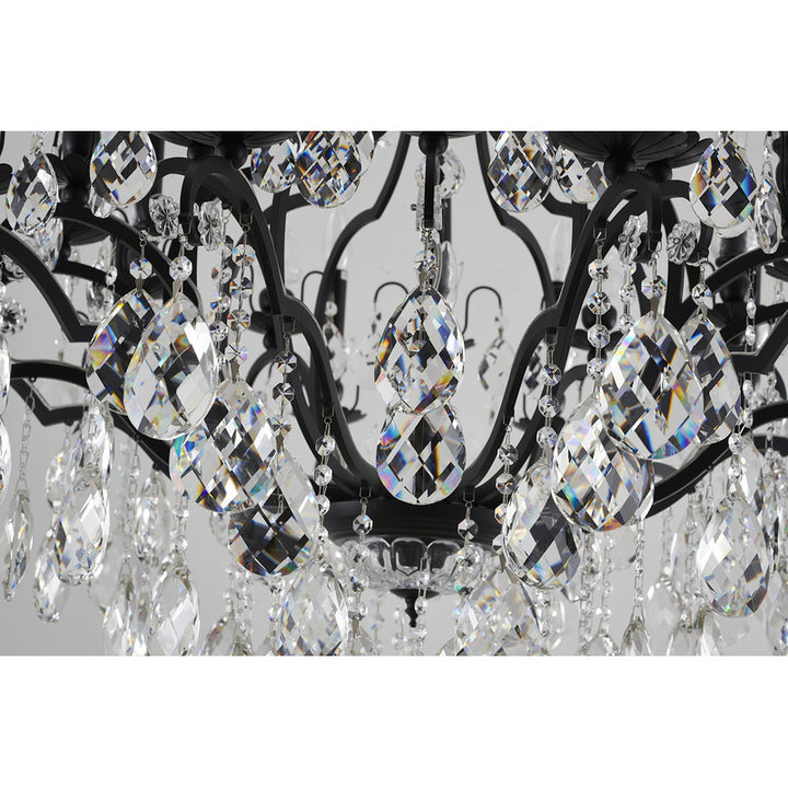 Metal Frame Chandelier with Clear Hanging Crystals (MD809219) by Bethel - view 11