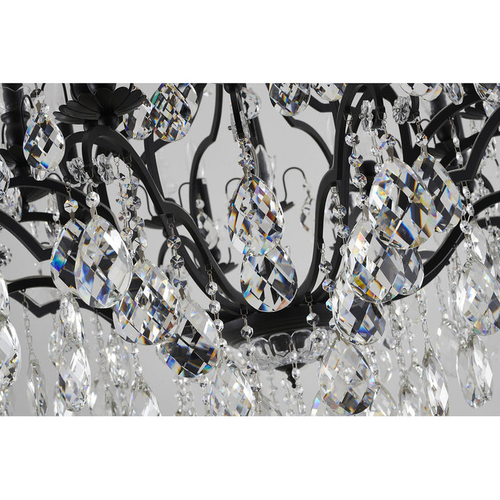 Metal Frame Chandelier with Clear Hanging Crystals (MD809219) by Bethel - view 12