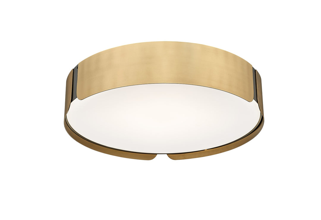 Galileo - 1 Light LED Flush-Mount in Aged Brass & Matte Black by Moderno Lighting