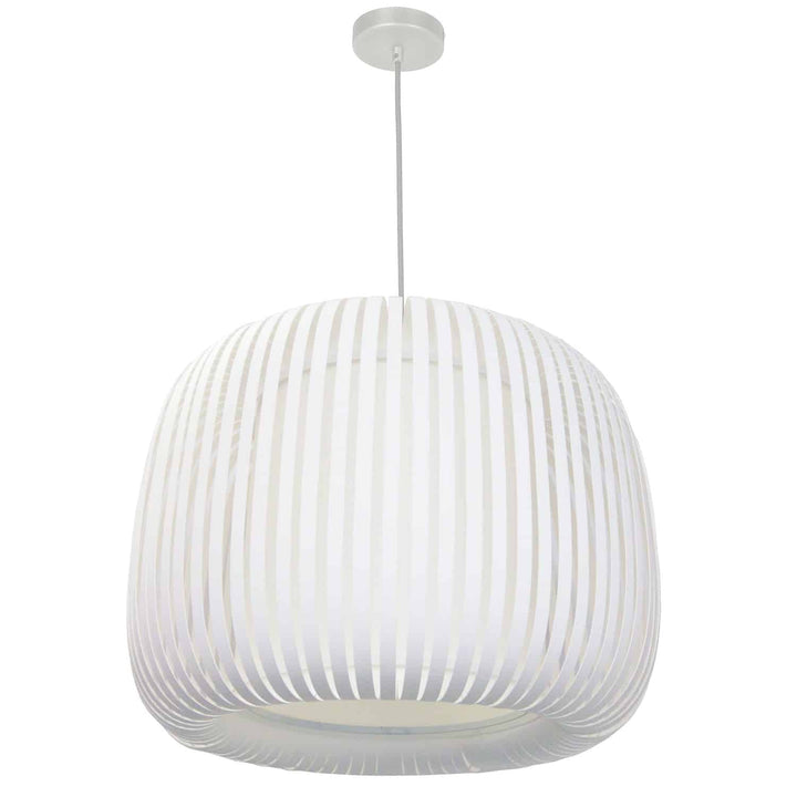 Mia 1 Light Pendant Slit Shade Linda in White by Dainolite