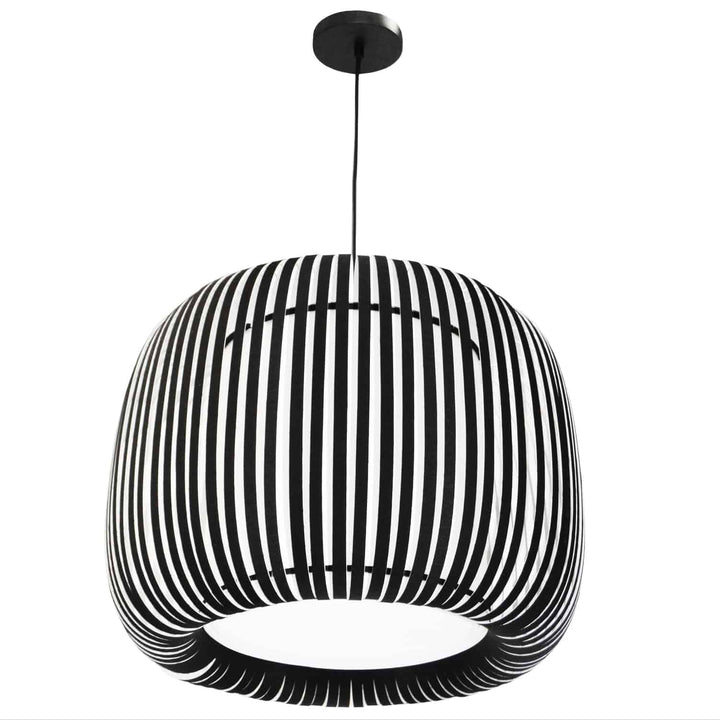 Mia 1 Light Pendant Slit Shade Linda in Black by Dainolite