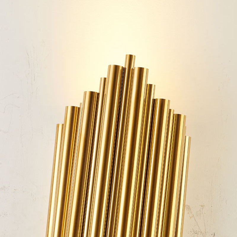 Gold Stainless Steel Wall Sconce by Bethel - view 4