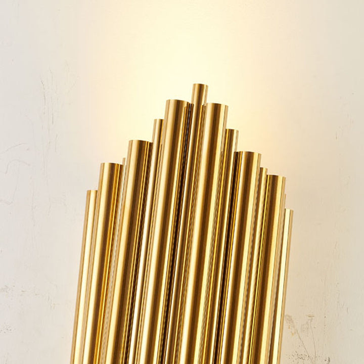 Gold Stainless Steel Wall Sconce by Bethel - view 4