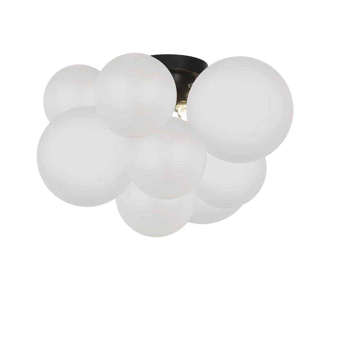 Miles 3 Light Flush Mount in Black by Dainolite