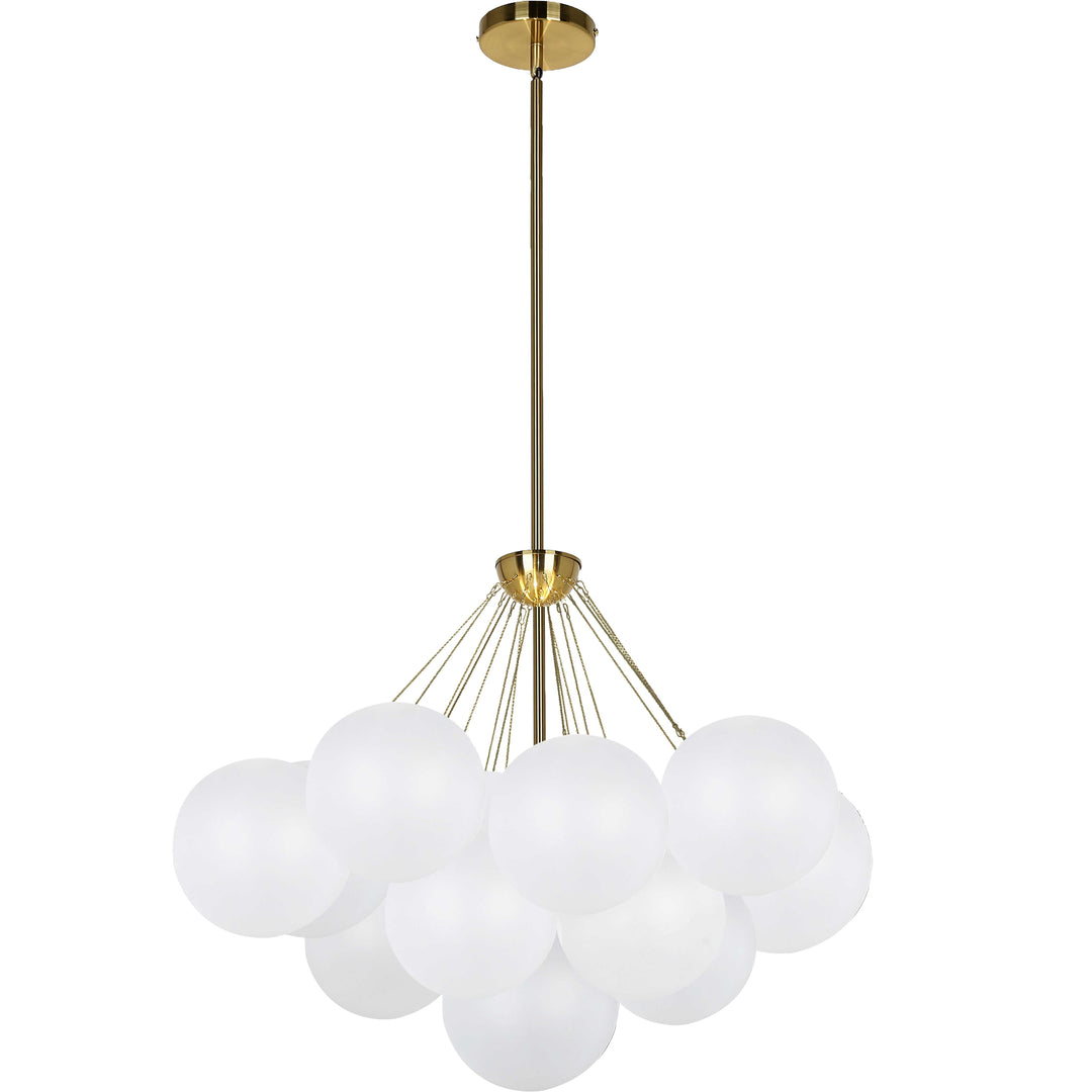 Miles 4 Light Halogen Chandelier in Aged Brass by Dainolite