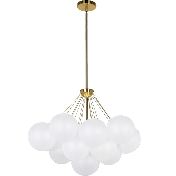 Miles 4 Light Halogen Chandelier in Aged Brass by Dainolite