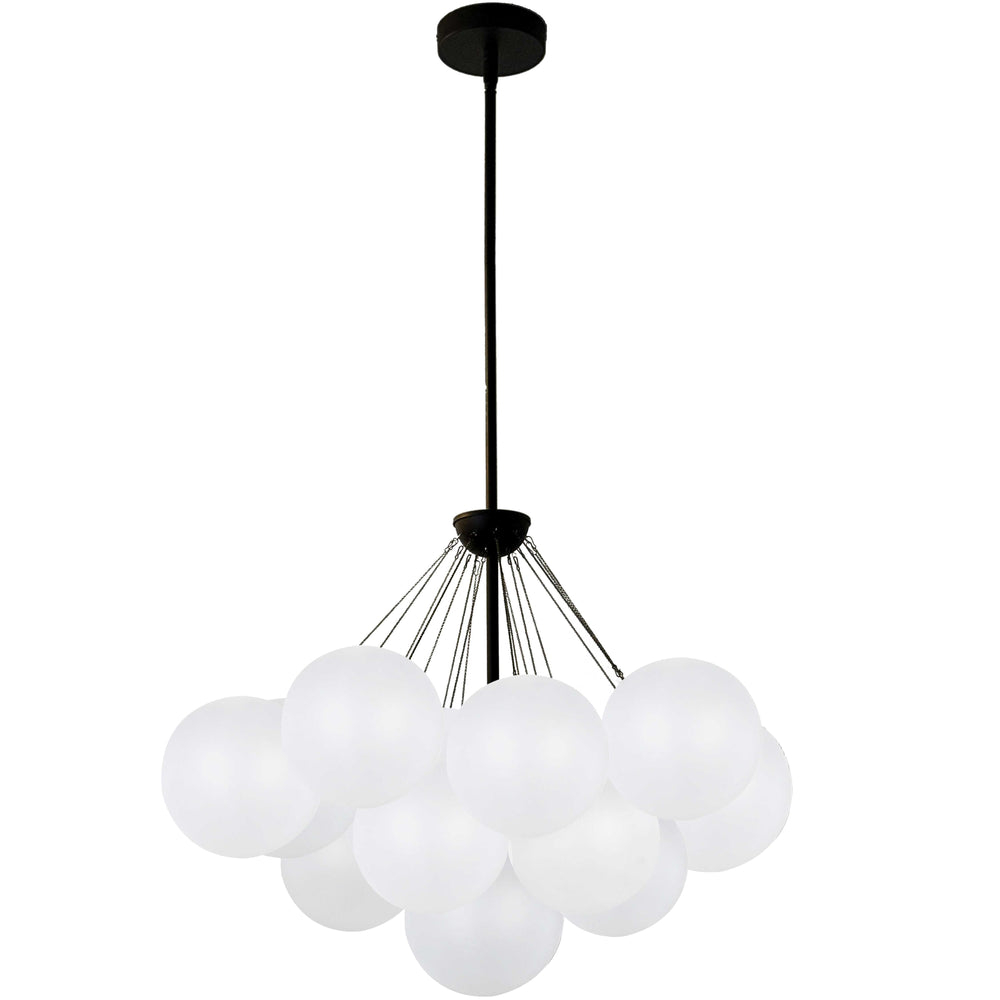 Miles 4 Light Halogen Chandelier in Matte Black by Dainolite