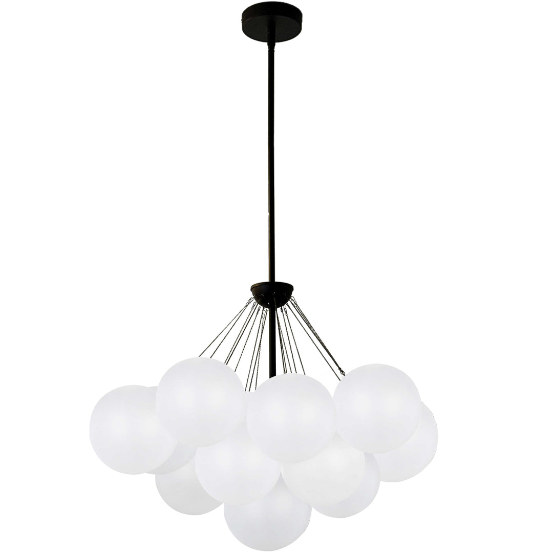 Miles 4 Light Halogen Chandelier in Matte Black by Dainolite