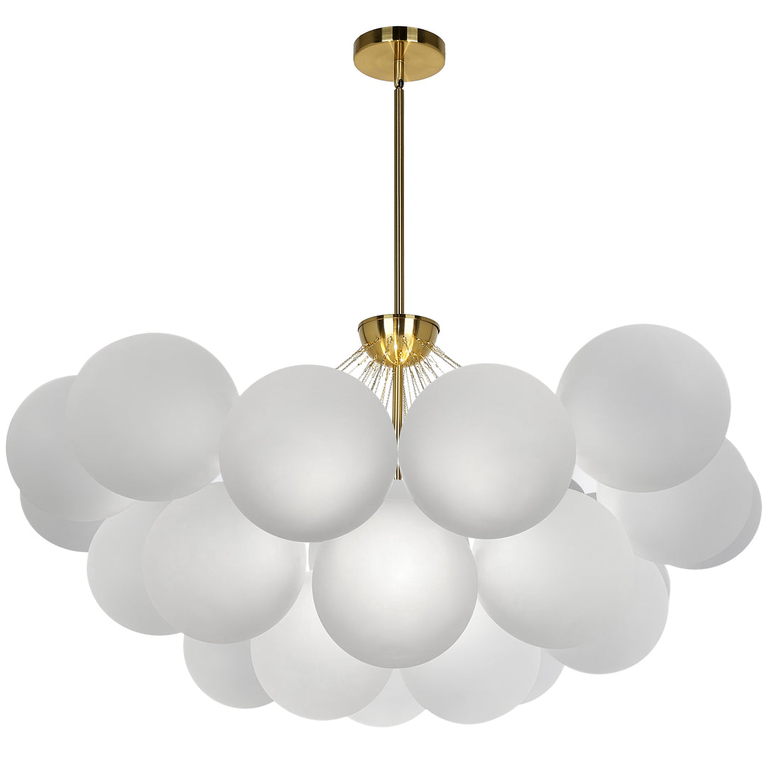 Miles 8 Light Chandelier in Aged Brass by Dainolite