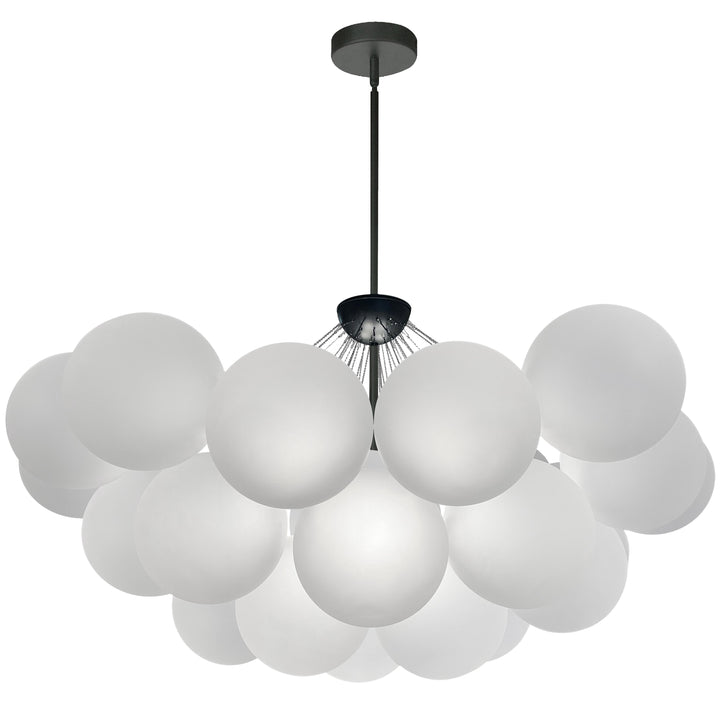 Miles 8 Light Chandelier in Black by Dainolite