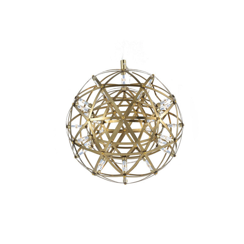 Round Metal Frame LED Ceiling Fixture with LED Star Lights by Bethel - view 2