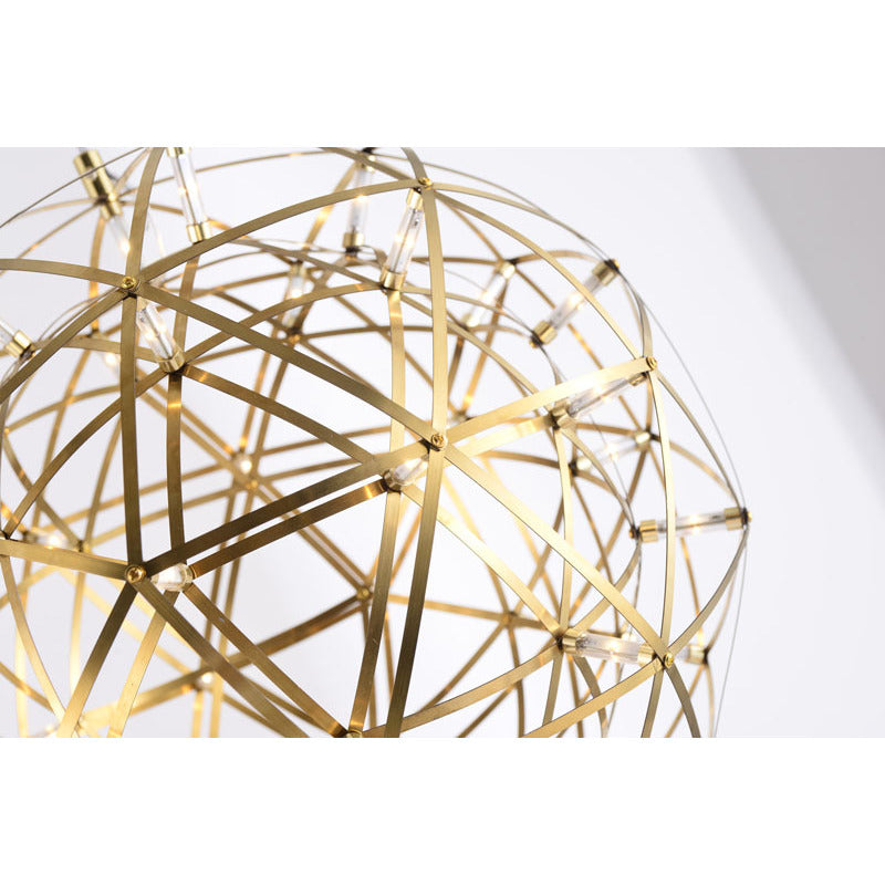 Round Metal Frame LED Ceiling Fixture with LED Star Lights by Bethel - view 3