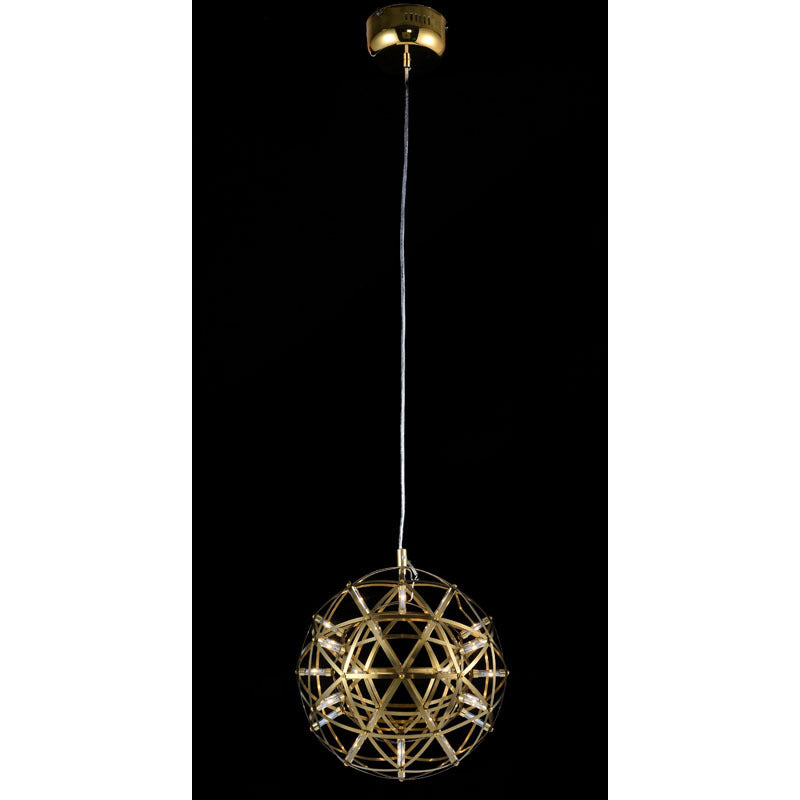 Round Metal Frame LED Ceiling Fixture with LED Star Lights by Bethel - view 4
