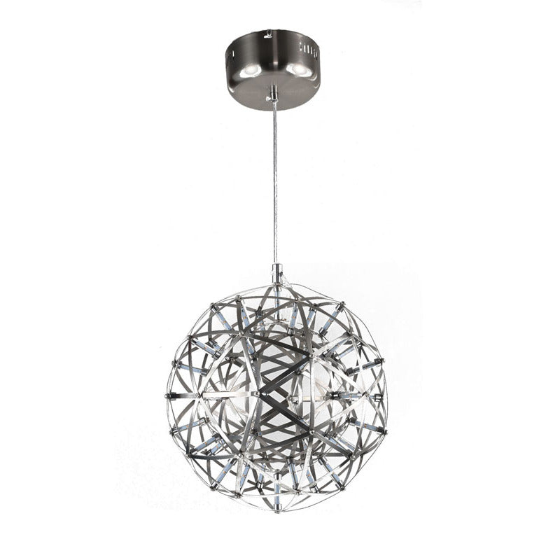 Round Metal Frame LED Ceiling Fixture with LED Star Lights by Bethel - view 7